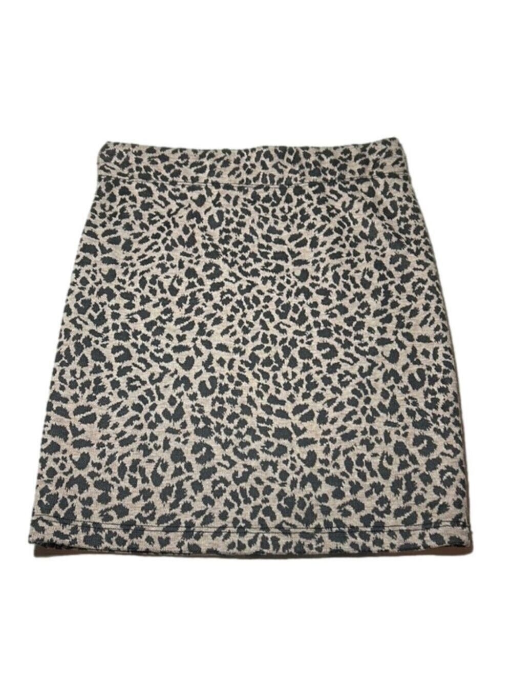 NOLLIE Tan & Black Animal Print Body Con Skirt Size S